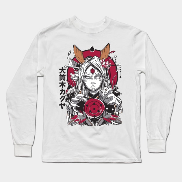 Kaguya Ōtsutsuki Anime Fanart Long Sleeve T-Shirt by Planet of Tees